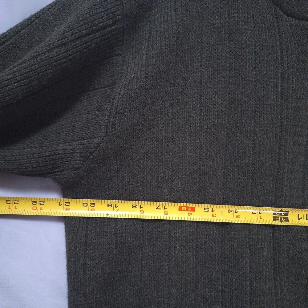 Vtg Northern Isles Full Zip Cardigan‎ Sweater Mens M Green Pockets Grandpacore